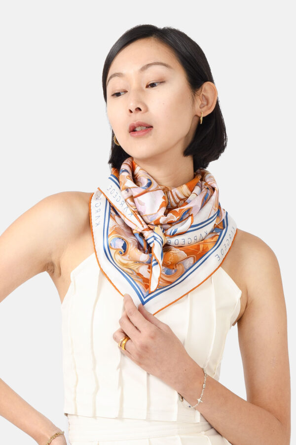 Dalarna – Designer Silk Scarf Purple