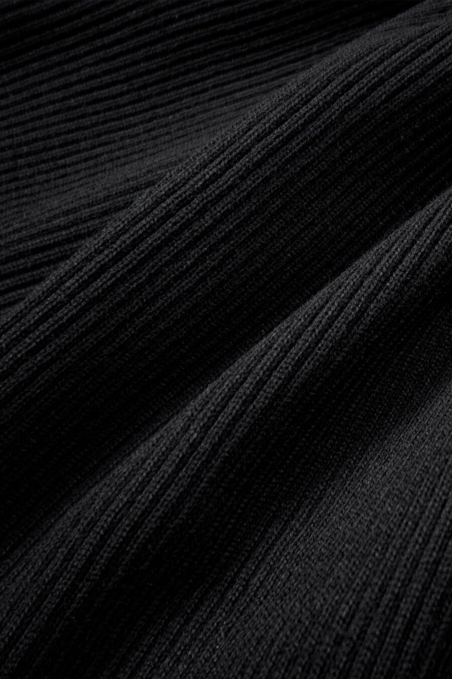 Black Ribbed Knit Sweater Flared Sleeves Oversized Kargede Designer Jumper Detail - Amanita – Black Oversized Cropped Jumper, Rib Knit