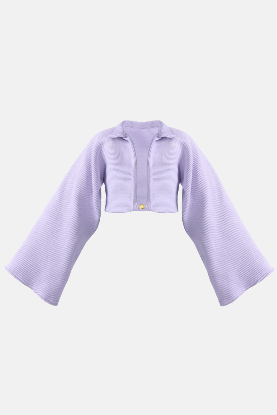 Lilac Ribbed Knit Jumper Flared Sleeves Oversized Kargede Designer Jumper GM - Mellea – Oversized Lilac Jumper, Rib Knit - Kargede