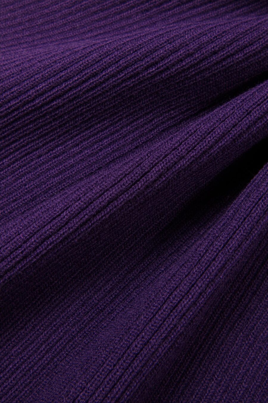 Purple Ribbed Knit Sweater Flared Sleeves Oversized Kargede Designer Jumper detail - Amanita – Purple Oversized Cropped Jumper, Rib Knit