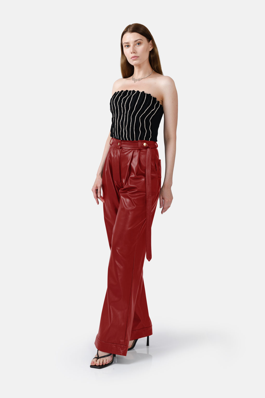 Zara Red Leather pants
