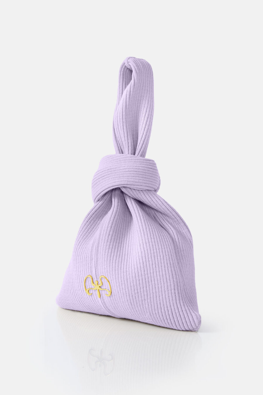 Lilac Rib Knit Tote Bag Kargede Designer Tote Bag Mini Tie - Forager – Mini Lilac Rib Knit Tote Bag