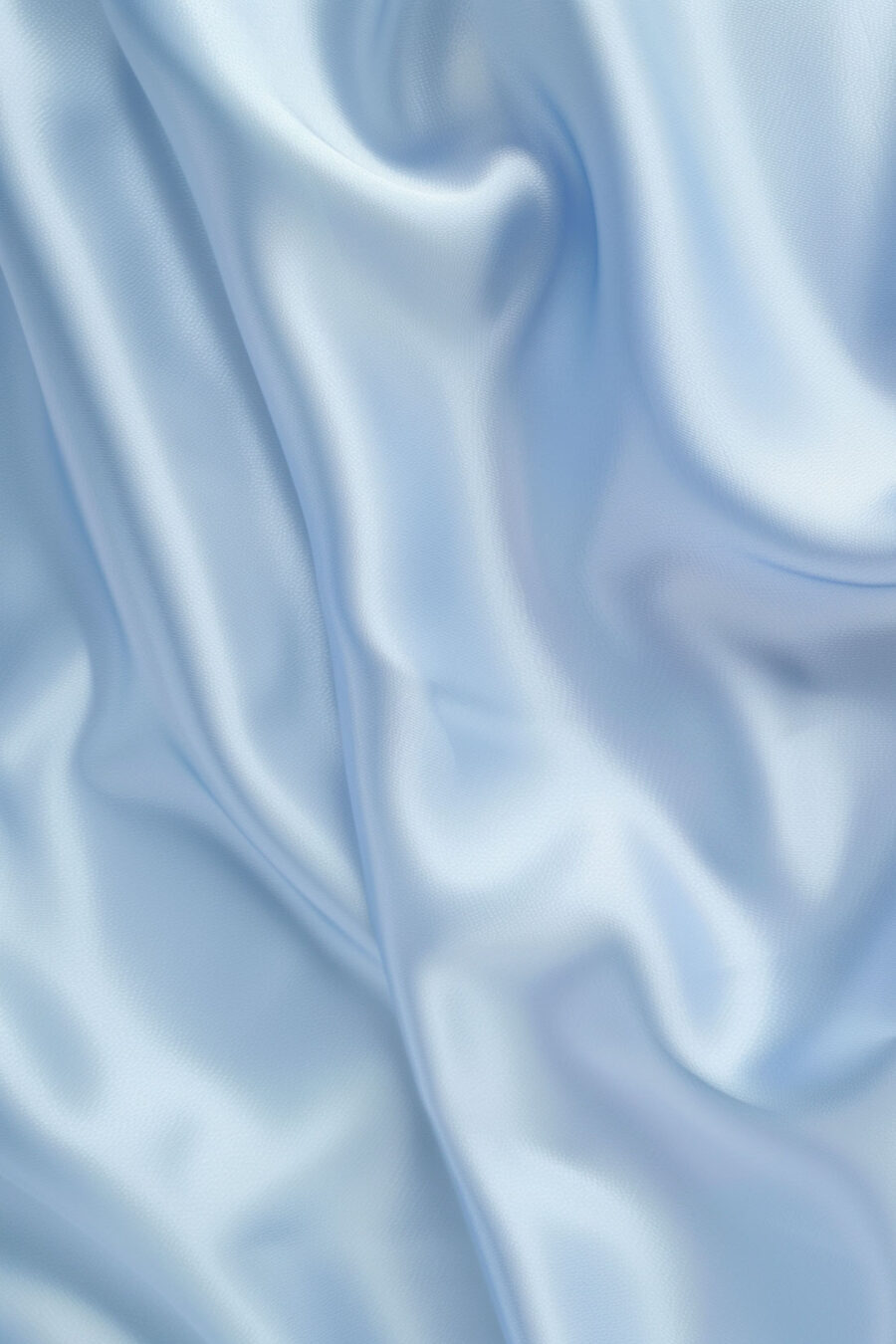 Sky Blue Satin Close Up Kargede Luxury European Fabric - Breeze – Sky Blue Satin Slit Maxi Dress