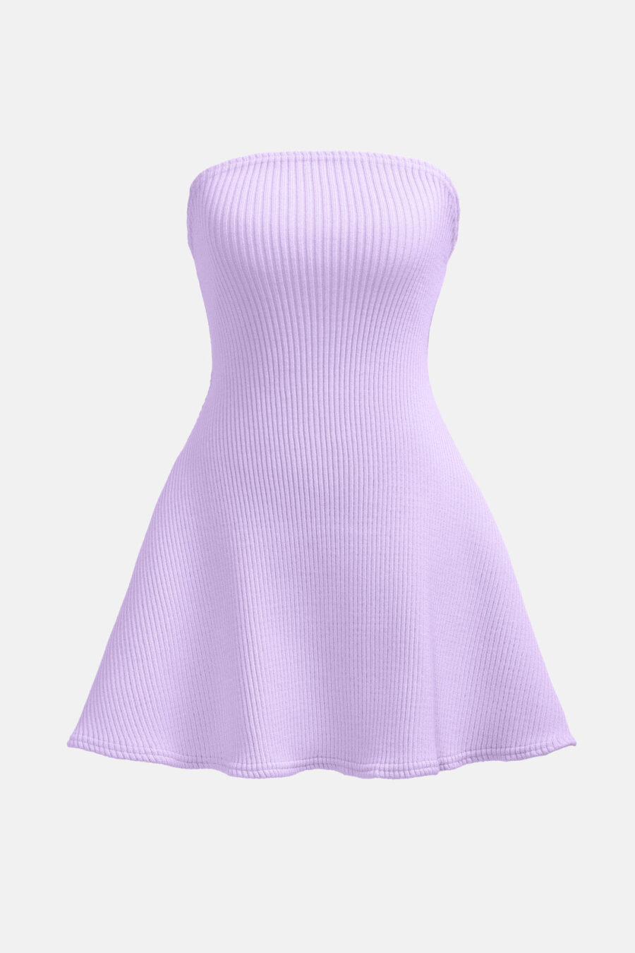 Lilac Cortina Rib Knit Mini Dress Kargede Designer Mini Dress Knitwear GM - Cortina – Lilac Rib Knit Mini Dress