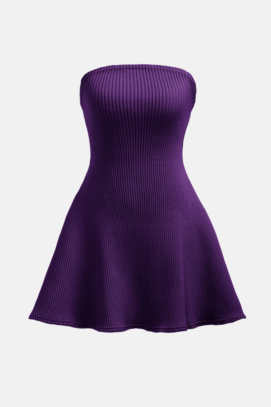 Purple Cortina Rib Knit Mini Dress Kargede Designer Mini Dress Knitwear GM - Cortina – Purple Rib Knit Mini Dress