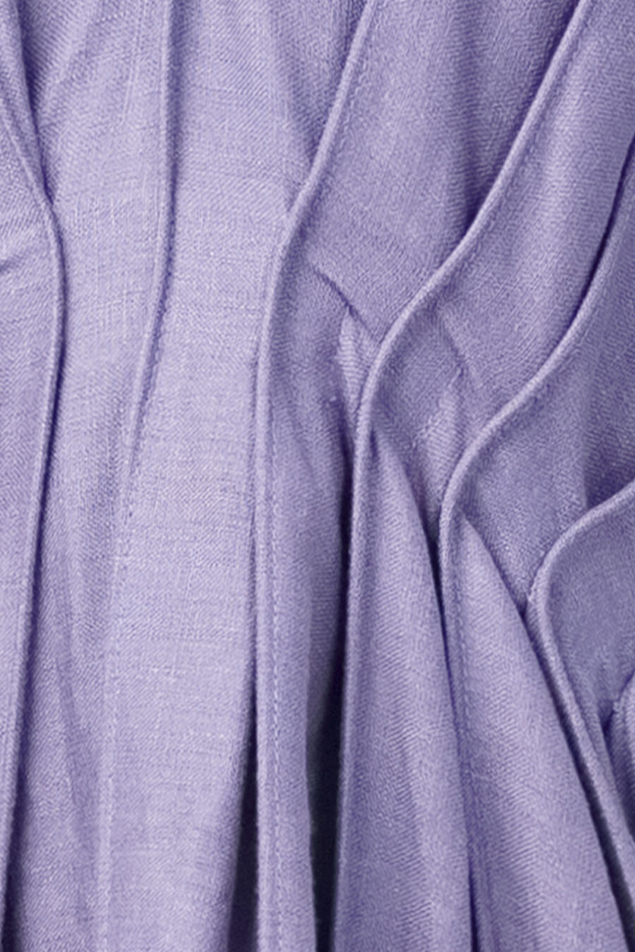 Lilac Designer Linen Kaftan Dress With Pleated Detail by Kargede Detail Shot