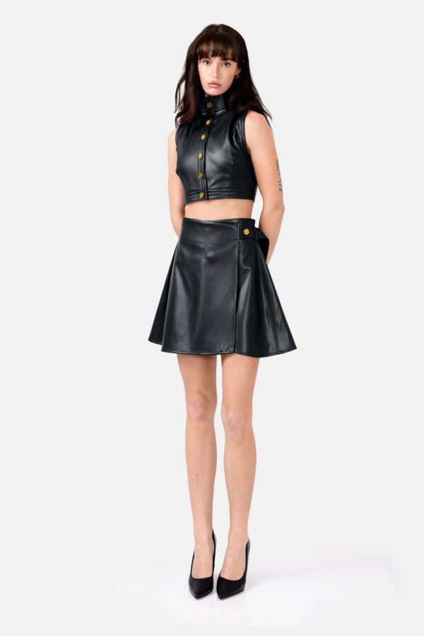 Fatale – Black Vegan Leather Mini Skirt