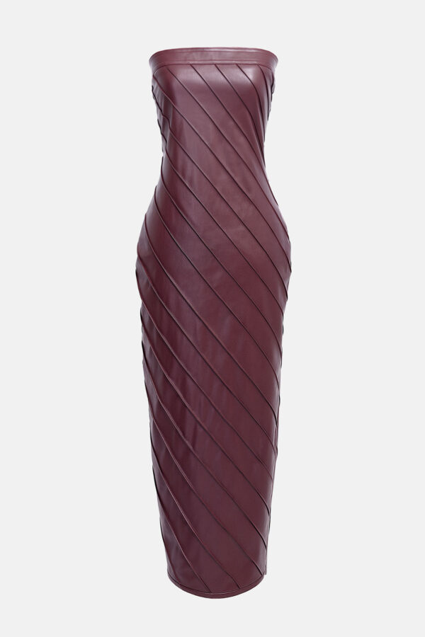 Rise – Black Vegan Leather Pencil Dress