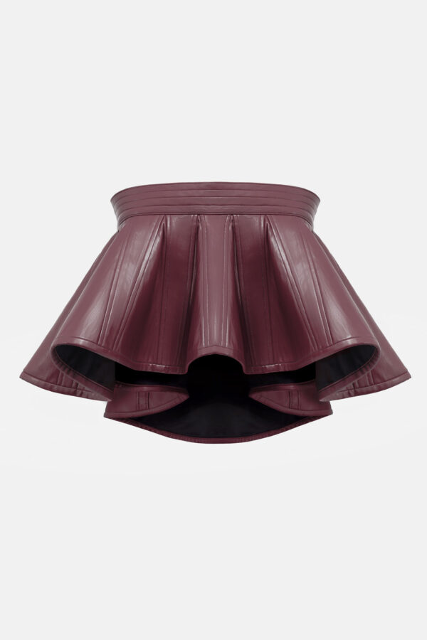 Embrace – Structured Black Leather Crop Top