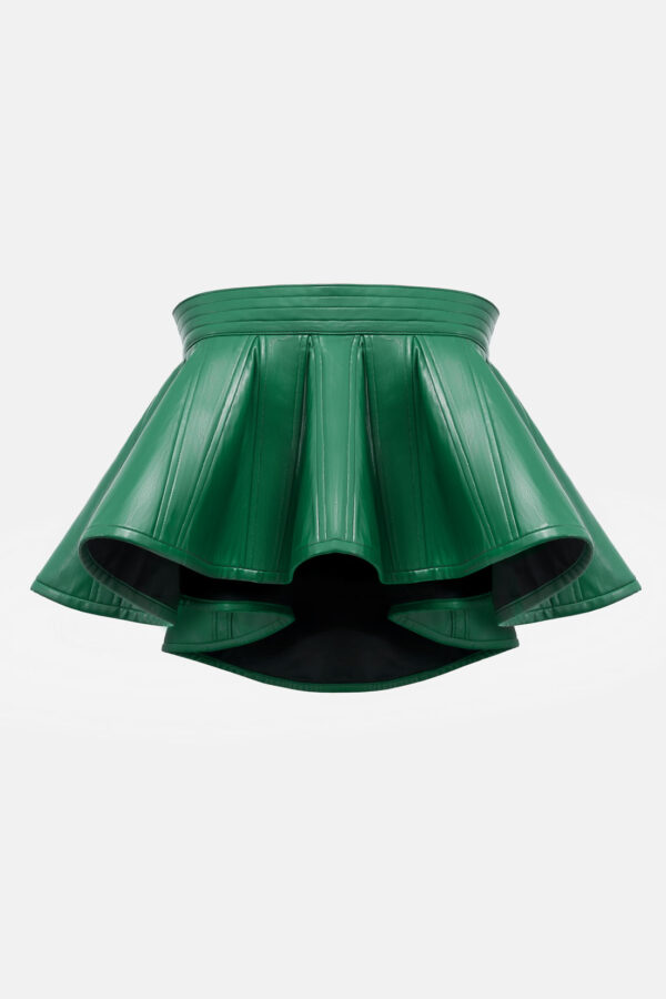 Embrace – Structured Black Leather Crop Top