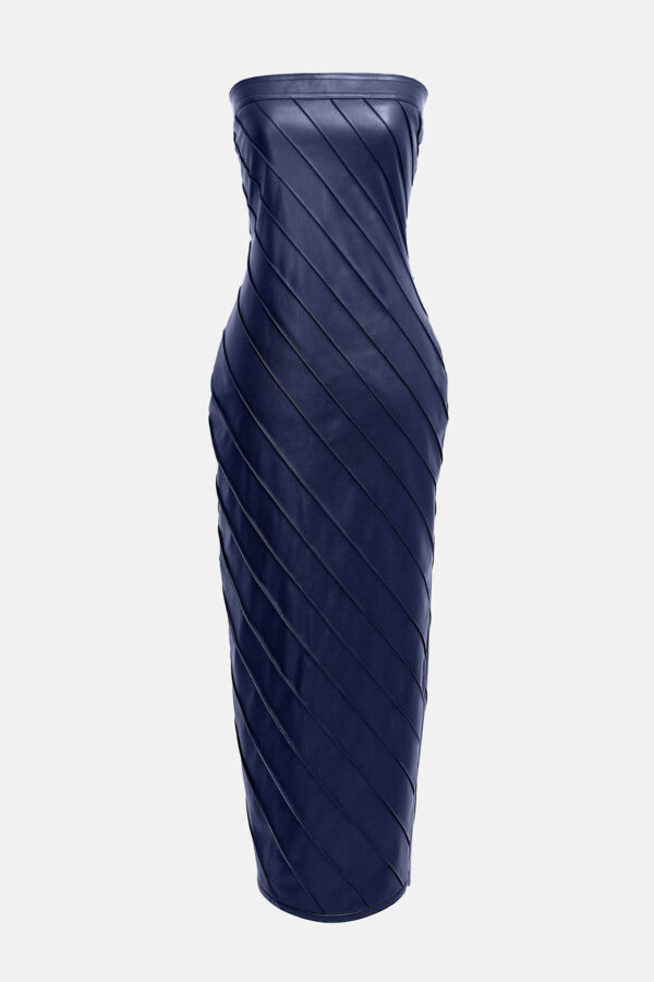 Rise – Black Vegan Leather Pencil Dress