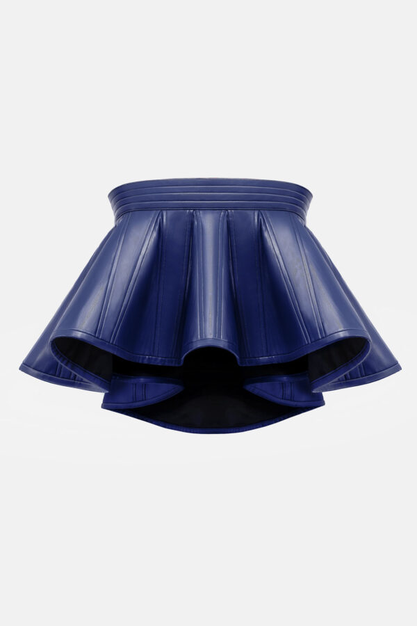 Embrace – Structured Black Leather Crop Top