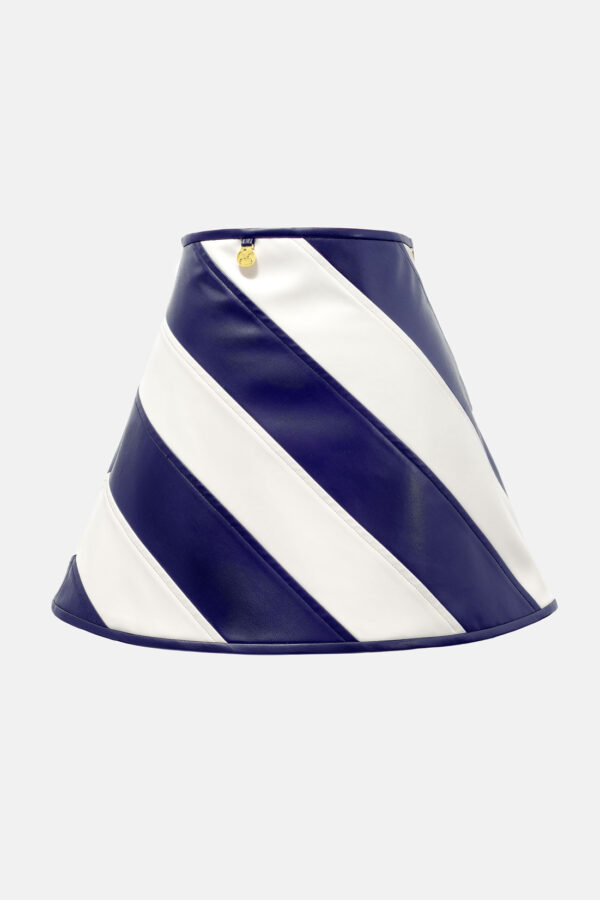 Temper – Black & White Vegan Leather Mini Skirt