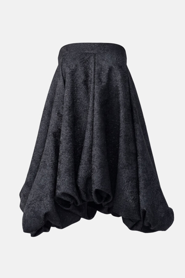 Polaris – Black Jacquard Bubble Mini Dress