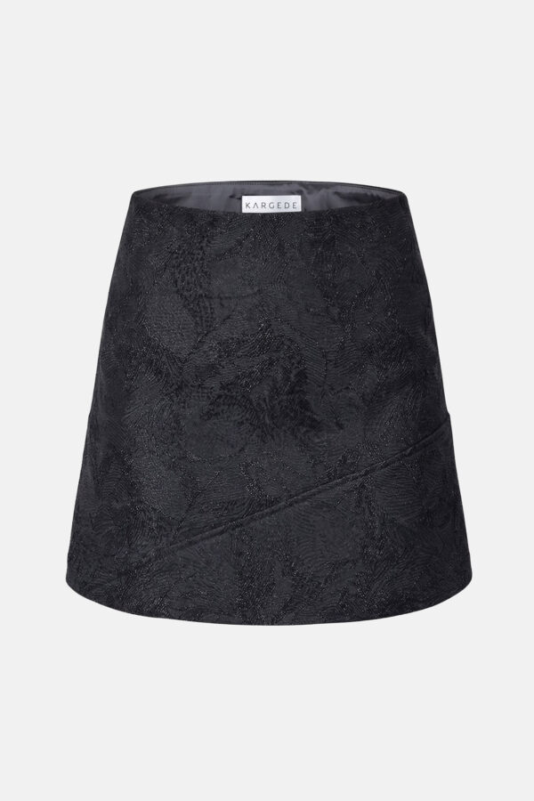 Polaris – Black Jacquard Bubble Mini Dress