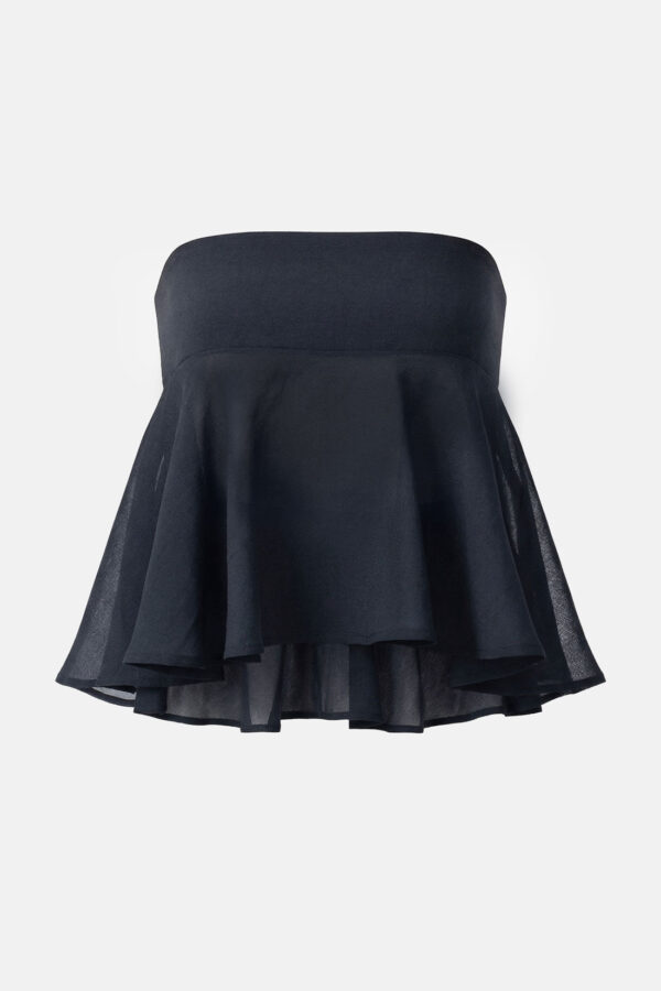 Polaris – Black Jacquard Bubble Mini Dress