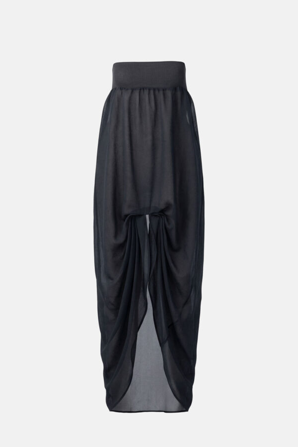 Haze – Black Ruched Maxi Skirt